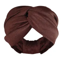 körber mode körber mode breites Haarband aus braunem Jersey Twist gerafft – Produktbild 1 von 1