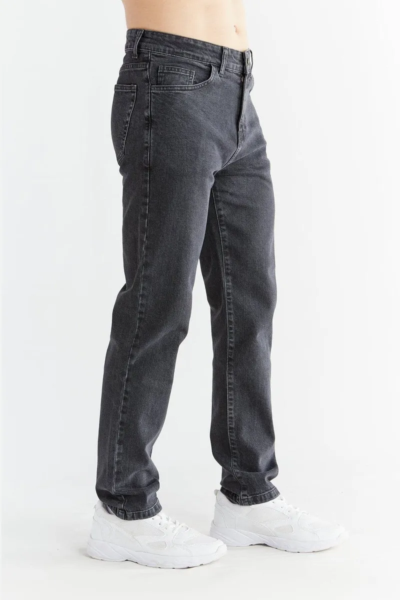 Evermind Evermind Herren vegan Jeans Regular Fit Karbongrau, Dunkelgrau, – Produktbild 2 von 2