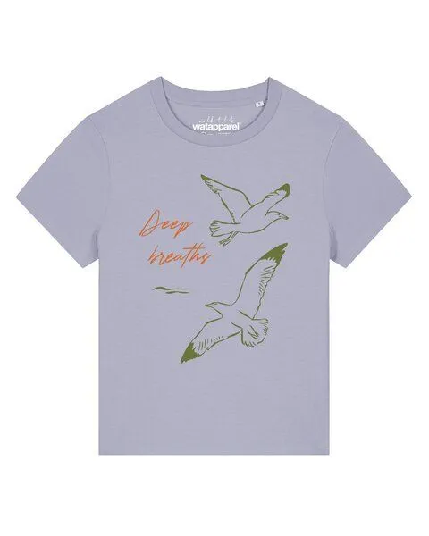 watapparel watapparel T-Shirt Frauen Deep breaths, Lavender, – Produktbild 1 von 2
