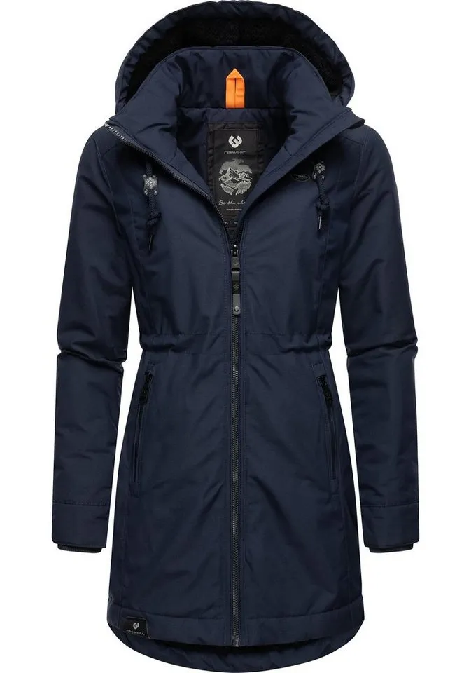 ragwear ragwear Winterjacke Dakkota Wasserdichter Winterparka mit Teddyfleece Innenfutter, Blau, – Produktbild 1 von 4