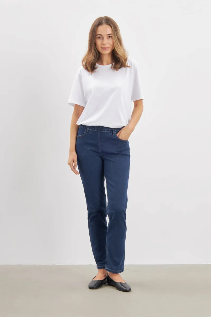 LAURIE LAURIE Damen vegan Jeans Kelly Regular Short Length Dunkelblau, Extra dunkelblau, – Produktbild 2 von 2