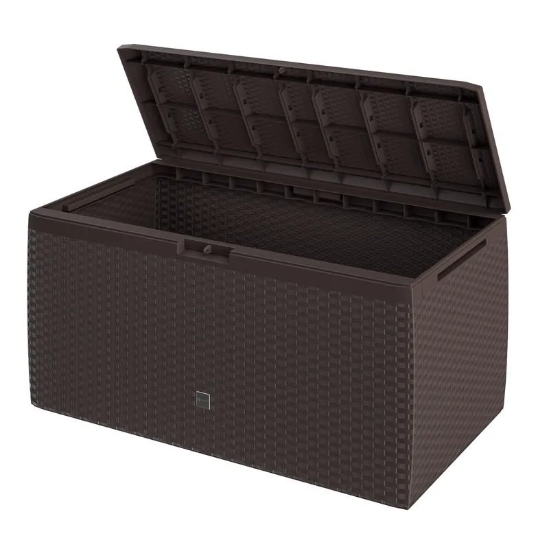 Casaria® Gartenbox 290L Braun Rato Plus mit Rollen wetterfest, Braun, – Produktbild 1 von 2
