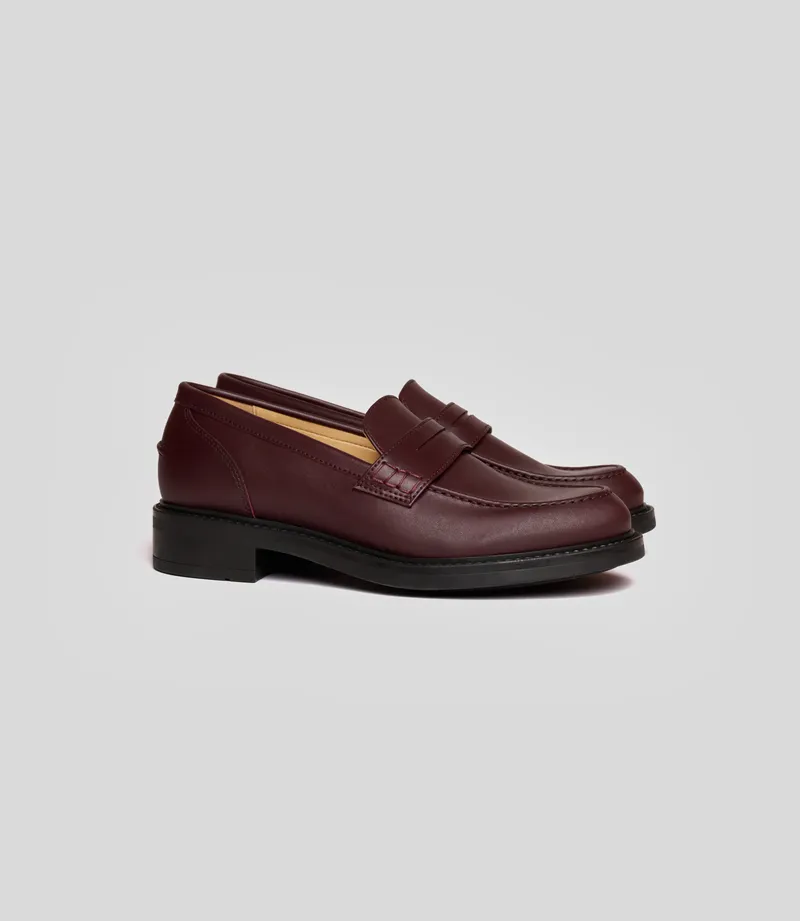 Solari Milano Solari Milano Damen vegan Loafers Burgundy, Dunkelrot, – Produktbild 2 von 2