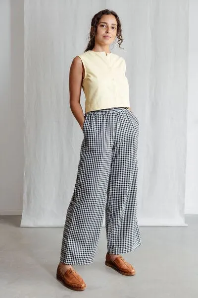 Jyoti - Fair Works Jyoti - Fair Works Bio-Baumwoll Hose Jayan, Kariert, – Produktbild 3 von 4
