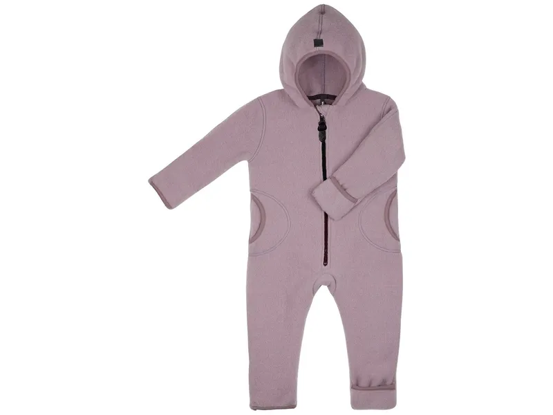 Pure pure by Bauer PURE PURE by Bauer Baby und Kinder Overall Kapuze Bio-Merinowolle Fleece mauve Gr.86, Rosa, – Produktbild 1 von 1
