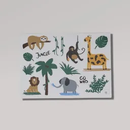 Fines Papeterie Fines Papeterie Aufkleber 5er Set mit SAFARI Motiven * Sticker für Kindergeburtstag * Din A5 – Produktbild 1 von 1