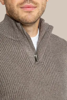 Suitable Suitable Mou Half Zip Pullover Taupe - Größe XL – Produktbild 1 von 1