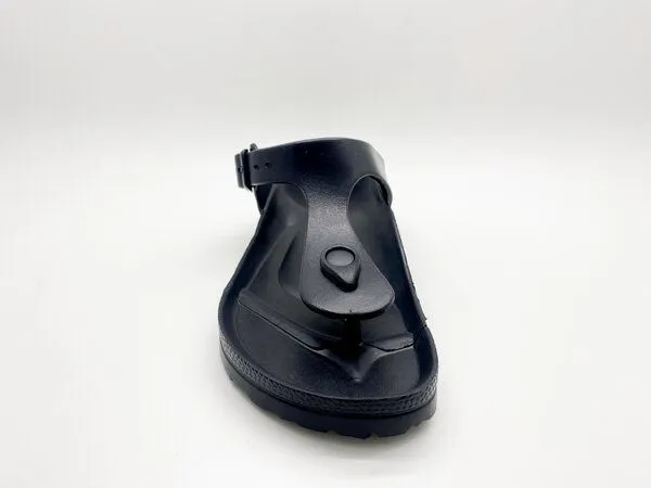 thies Vegane Ecofoam Zehentrenner Sandale von thies ® aus recyceltem EVA, Black (schwarz), – Produktbild 4 von 4