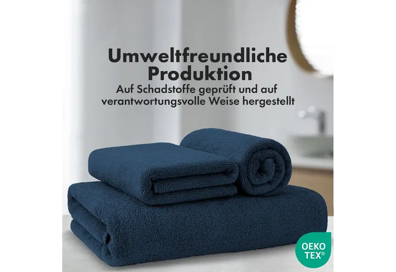 Karat Handtuch Bay, Sanft, saugstark und vielseitig nutzbar, Hochwertige Baumwolle in verschiedenen Größen und Farben, Türkis, – Produktbild 5 von 5