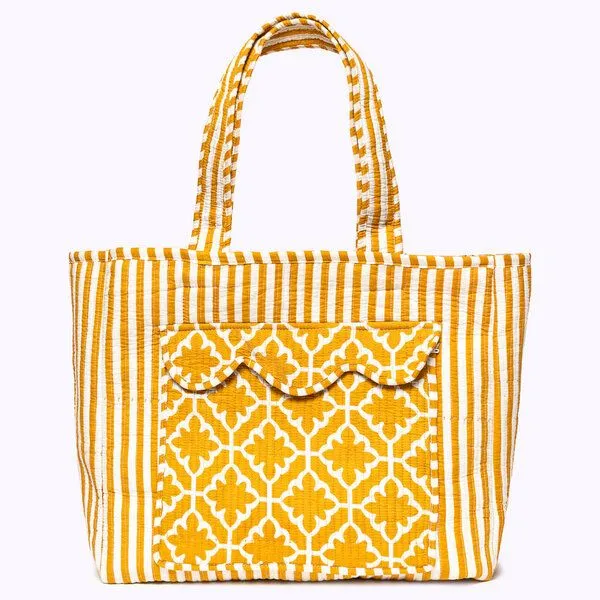 KIKOONI KIKOONI handgefertigter XL Shopper, Golden magic, – Produktbild 3 von 4