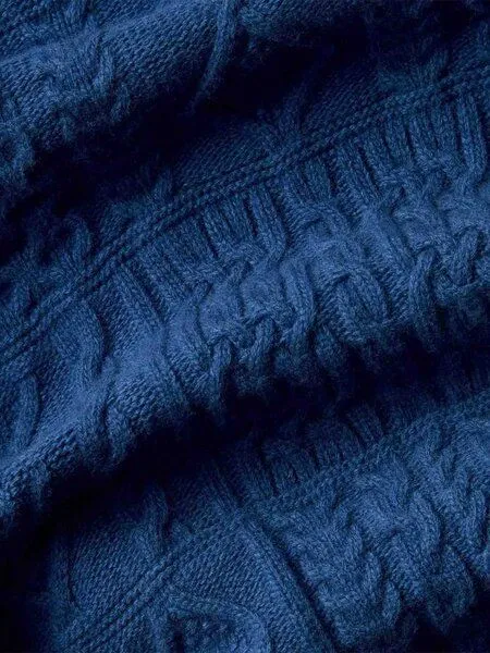 thinking mu thinking mu weiches Sweatshirt - Rasta Knitted Sweater - aus Wolle (bio), Navy (blau), – Produktbild 4 von 4