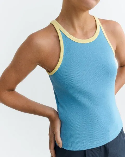 thinking mu thinking mu Harriet Top, Blau-gelb (dark dusk blue), – Produktbild 4 von 4