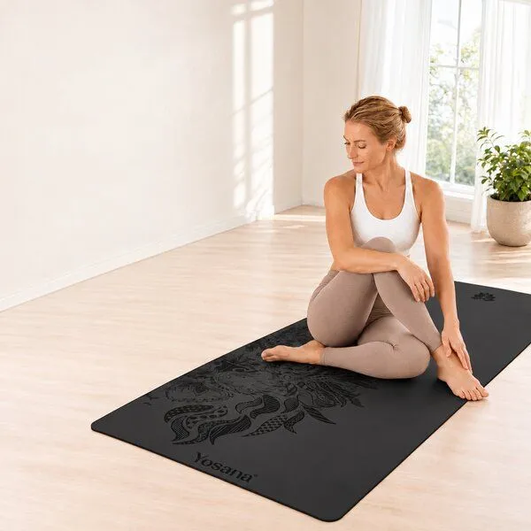 Yosana Yosana Yogamatten Starter Set 4-Teilig, Schwarz (löwe), – Produktbild 7 von 7