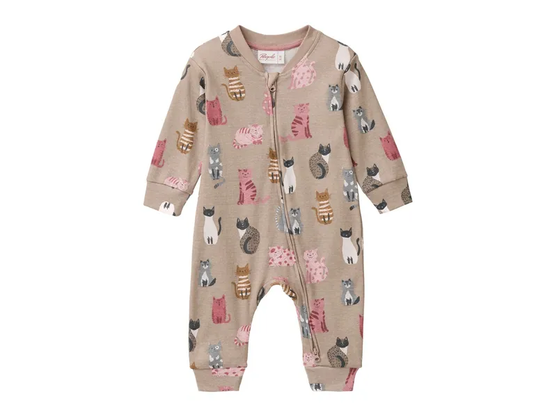 People Wear Organic People Wear Organic Langarm-Overall Katzen taupe 74/80, Natur, – Produktbild 1 von 1
