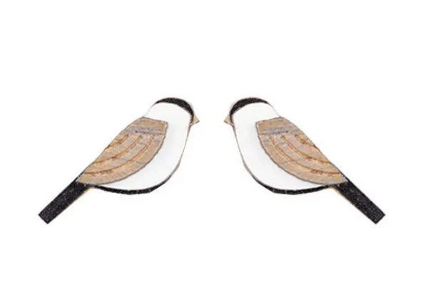 BeWooden BeWooden Holzohrringe Natural Cutebird – Produktbild 1 von 4