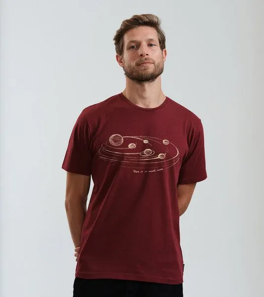 Gary Mash GARY MASH T-Shirt Atmosphere aus Bio-Baumwolle, Burgund, – Produktbild 4 von 4