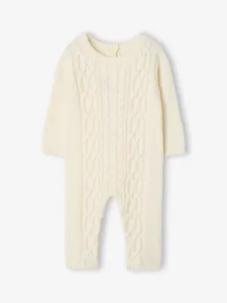 Vertbaudet Strick-Overall mit Zopfmuster Baby – Produktbild 1 von 1