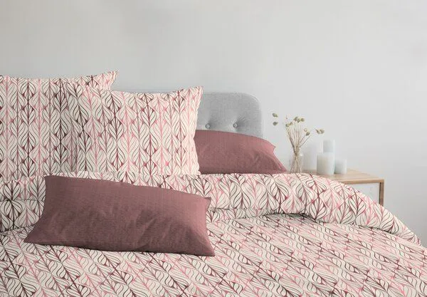 Nature by Adam Nature by Adam Kissenhülle aus Leinen und Bio-Baumwolle - Made in Germany - Wave, Rot, – Produktbild 4 von 4