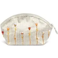 Mekhada Mekhada Kosmetiktasche aus Seide, Silber, – Produktbild 1 von 1