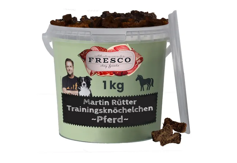 Fresco Dog Martin Rütter Trainingsknöchelchen 1kg, Hunde Leckerli Pferd, Snack für: Hunde, hypoallergen, getreidefrei, hoher Fleischanteil – Produktbild 1 von 5
