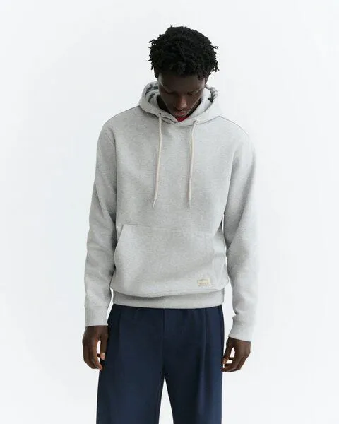 thinking mu thinking mu Saul Hoodie aus Biobaumwolle, Pirineo grey melange, – Produktbild 3 von 3