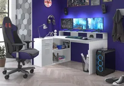 Home affaire Schreibtisch Chester (2-St), Gamingtisch mit Lowboard - Arbeitstisch Maße (B/T/H) 160/115/92 cm – Produktbild 1 von 1