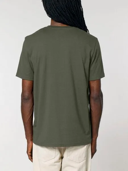 Human Family Human Family Bio Unisex Rundhals T-Shirt "Mountain Silhouette", Khaki, – Produktbild 3 von 4