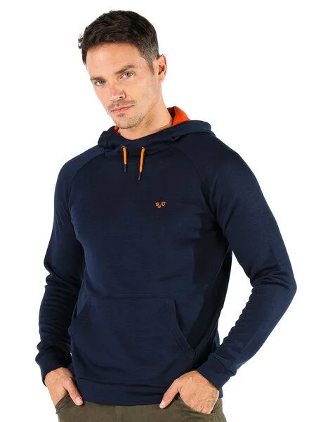 Woolona Woolona Kapuzenpullover - SCOUT - 100% Merinowolle, Navy, – Produktbild 1 von 4