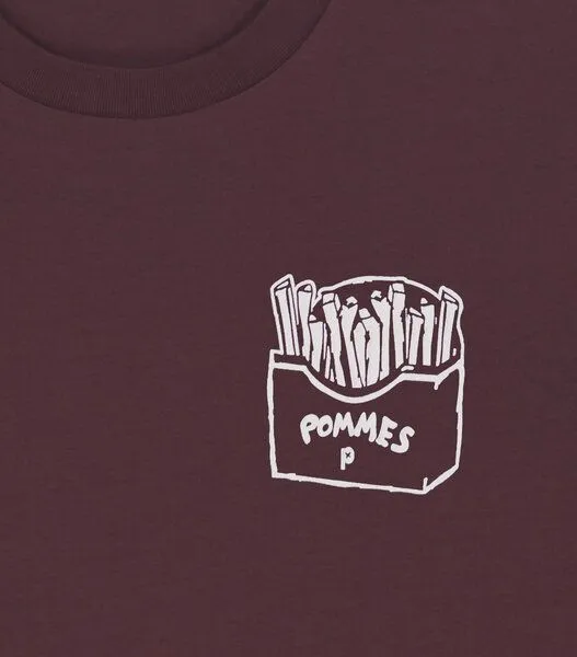 päfjes päfjes Pommes / Honigdachs mag Pommes Frittes - Fair Wear Unisex Männer Bio T-Shirt, Red brown (braun), – Produktbild 3 von 4