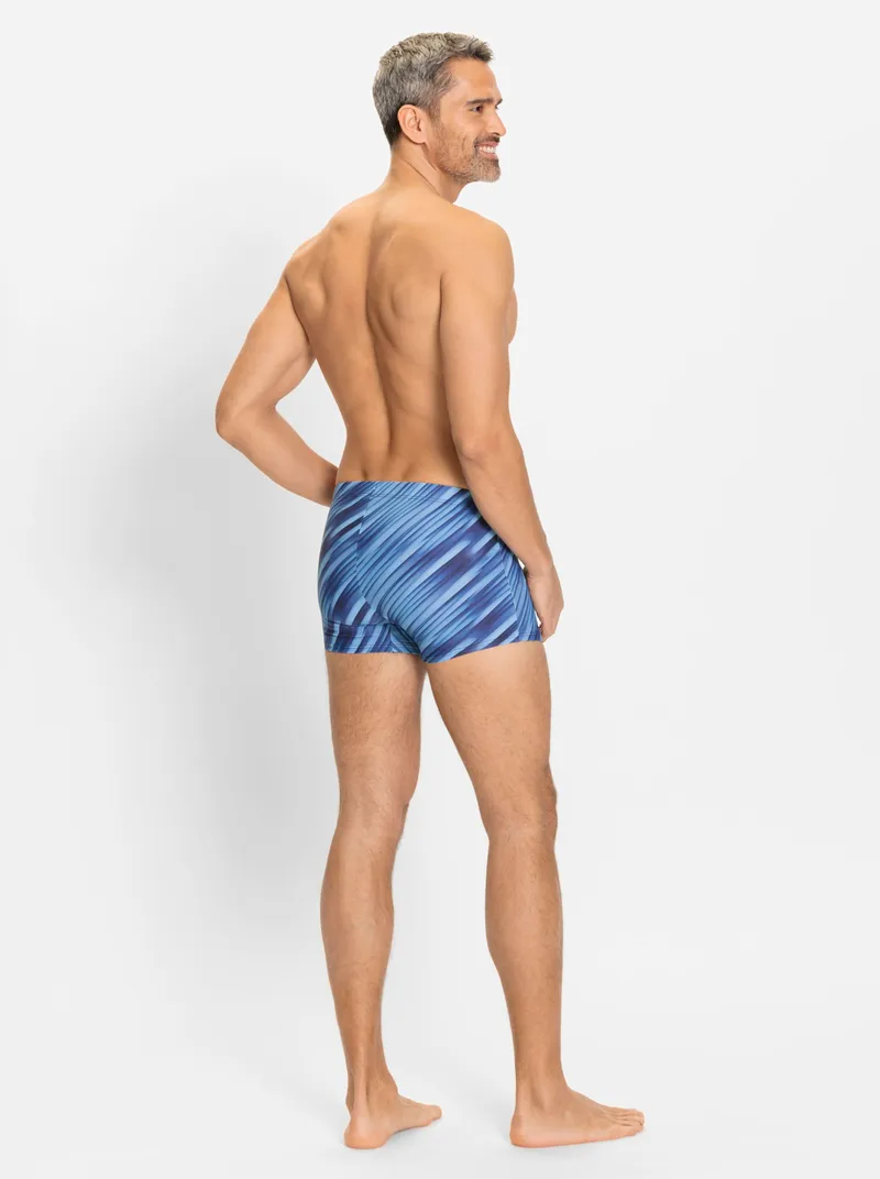 feel good Badehose marine-mittelblau-bedruckt, Marine-mittelblau-bedruckt, – Produktbild 1 von 2