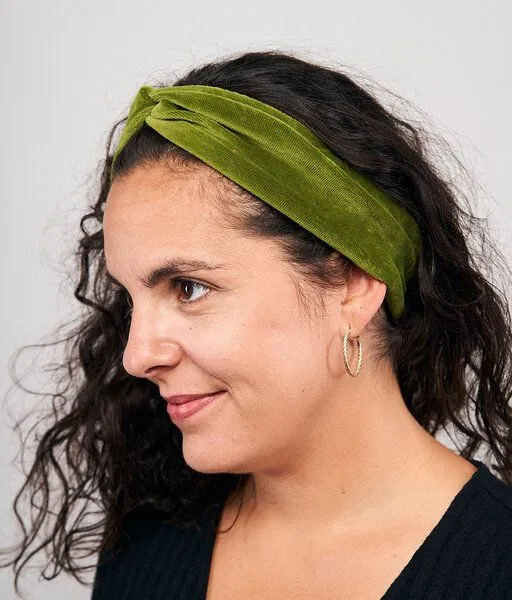 obumi obumi Haarband Bow aus Bio Samt, Forest green, – Produktbild 3 von 4