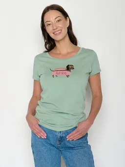 GreenBomb GREENBOMB Hot Dog Loves - Sportliches T-Shirt aus Bio-Baumwolle / hochwertiger Print / GOTS / Fair & Vegan – Produktbild 1 von 1