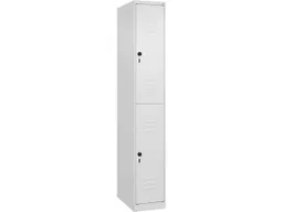 C+P C+P Doppelstock-Spind Classic PLUS, 2 Fächer, 1850x300x500mm, Verkehrsweiß/Verkehrsweiß – Produktbild 1 von 1