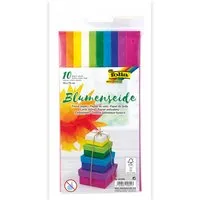 folia folia Blumenseide gefalzt, 50 x 70 cm, sortierte Farben, 10 Bogen – Produktbild 1 von 1