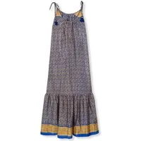 el.résidu el.résidu Damen vegan Kleid Myra Dunkelblau/ Braun – Produktbild 1 von 1