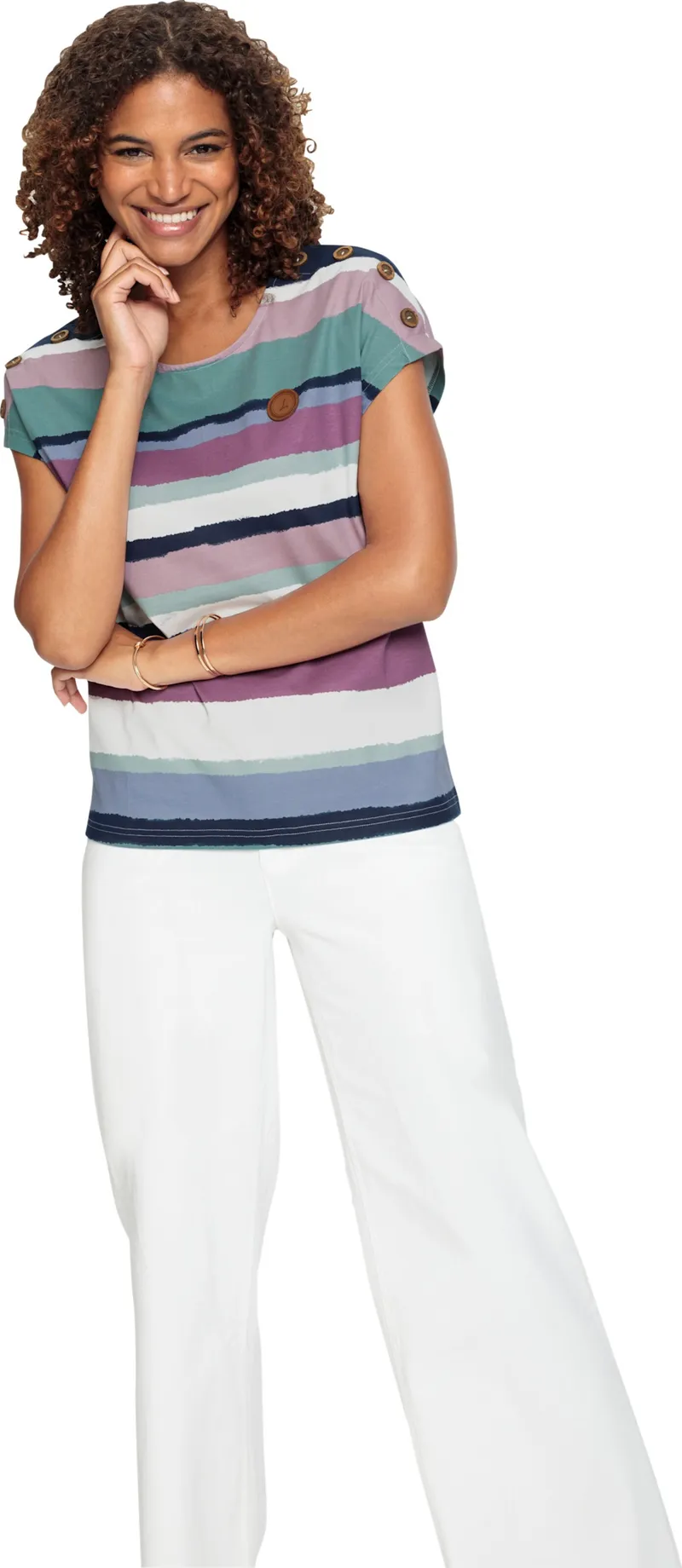 Witt Shirt jade-violett-bedruckt, Jade-violett-bedruckt, – Produktbild 2 von 2