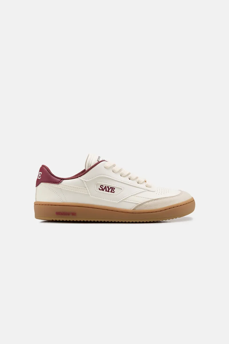 SAYE SAYE Herren vegan Sneaker M89 Boden Granat, Weiß, – Produktbild 1 von 2