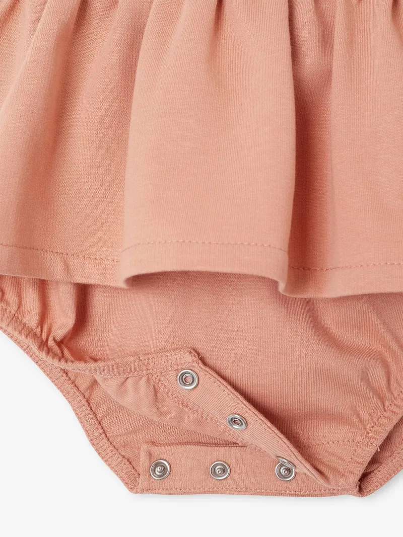 Vertbaudet Baby Kleid mit integriertem Body Mädchen personalisierbar, Altrosa, – Produktbild 4 von 4
