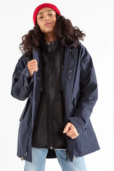 JECKYBENG JECKYBENG The LADIES COAT - Damenjacke aus Bio-Baumwolle, Dark navy, – Produktbild 3 von 4