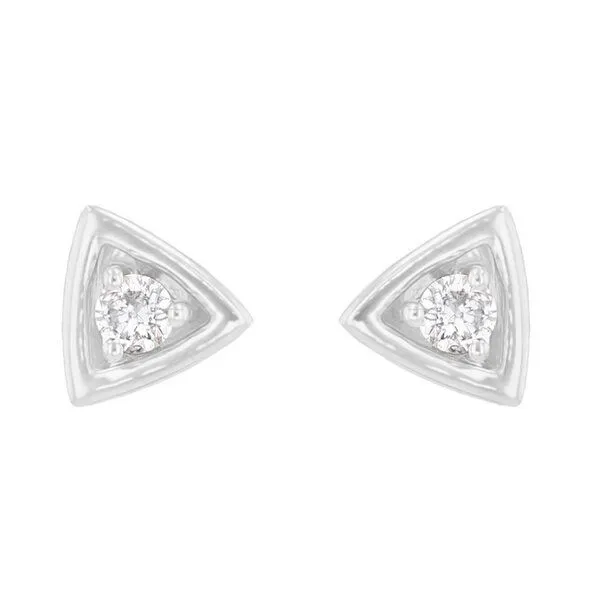 Eppi Eppi Dreieckige Ohrstecker 2in1 mit Lab Grown Diamanten Macie, Weiss, – Produktbild 3 von 3