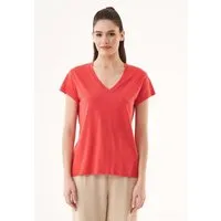 ORGANICATION ORGANICATION T-Shirt aus TENCEL Modal und Bio-Baumwolle, Rot(dusty red), – Produktbild 1 von 1