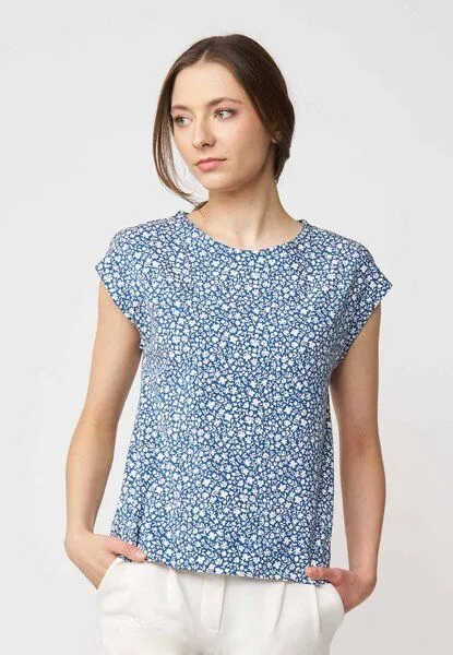 LANA Organic LANA Organic Sommershirt für Damen, Modell Kim, Cinthia true navy, – Produktbild 2 von 4