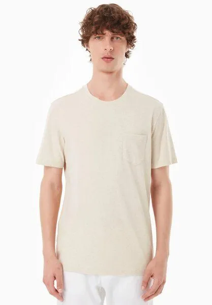 ORGANICATION ORGANICATION T-Shirt aus Bio-Baumwolle und Leinen, Natural, – Produktbild 1 von 3