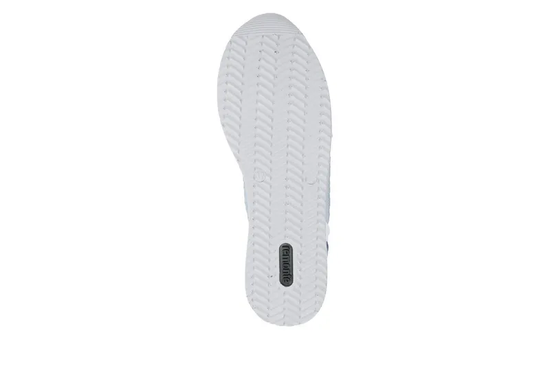 Remonte Remonte Plateausneaker, Freiezitschuh, Halbschuh, Schnürschuh, vegan, Kontrastbesatz, Blau|weiß, – Produktbild 3 von 5