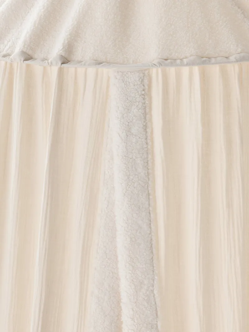 Vertbaudet Vertbaudet Betthimmel aus Teddyfleece für Kinderzimmer, Wollweiß, – Produktbild 4 von 4