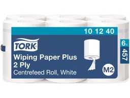 Tork Tork Mehrzweck-Papierwischtücher mit Innenabrollung M2, 6 x 457 Blatt, weiß – Produktbild 1 von 1