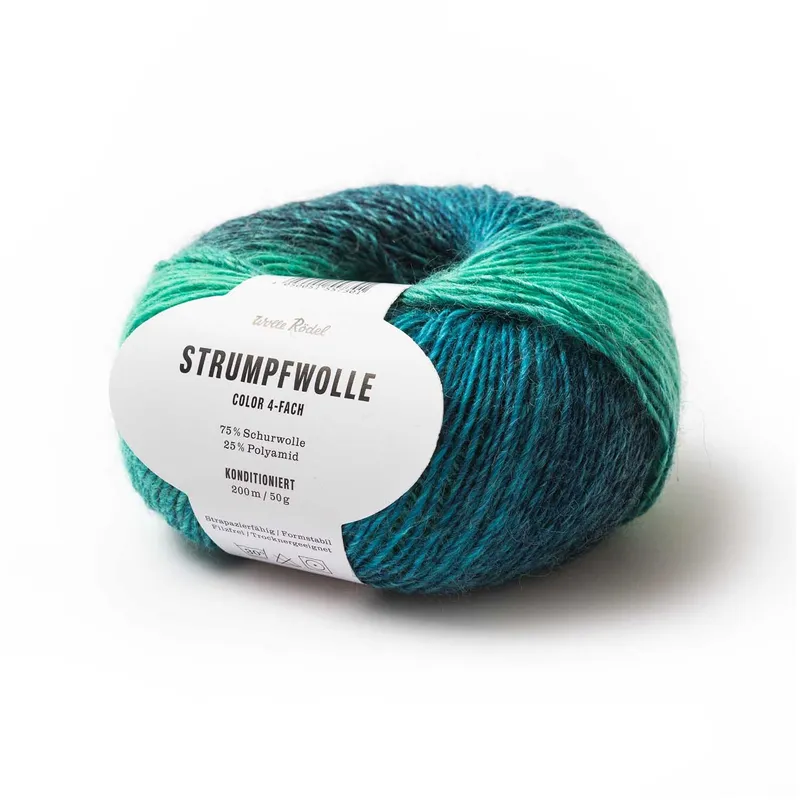 Wolle Rödel Wolle Rödel Strumpfwolle Color Petrol-Grün, Petrol-grün, – Produktbild 1 von 1