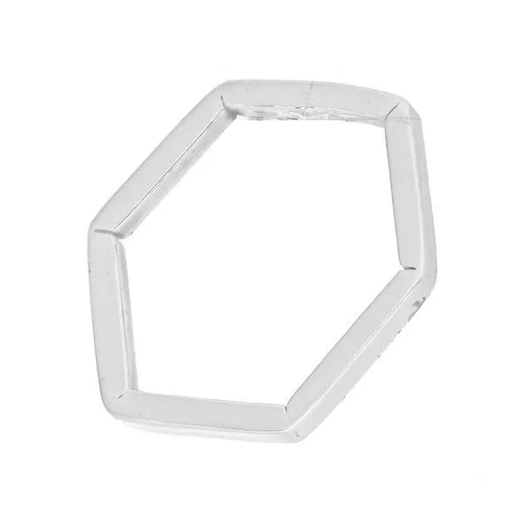 pakilia pakilia Silber Kette sechseckig – Produktbild 2 von 5