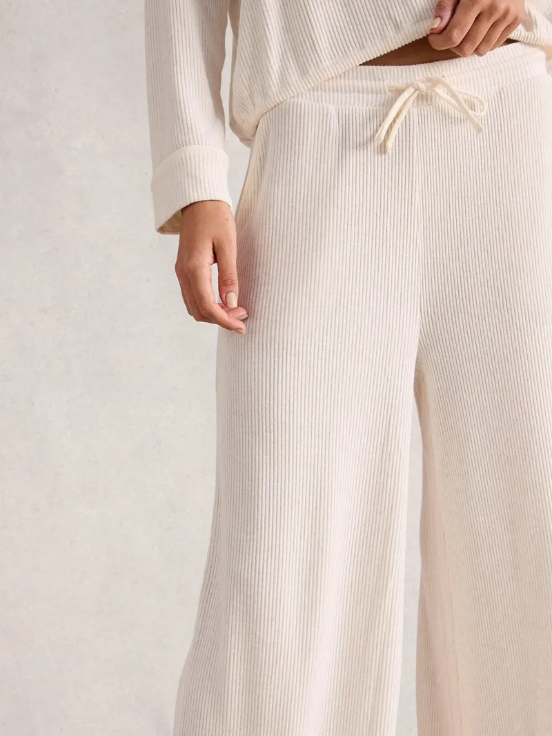 White Stuff White Stuff Gemütliche Hose aus Rippenjersey, Blasses elfenbein, – Produktbild 3 von 4