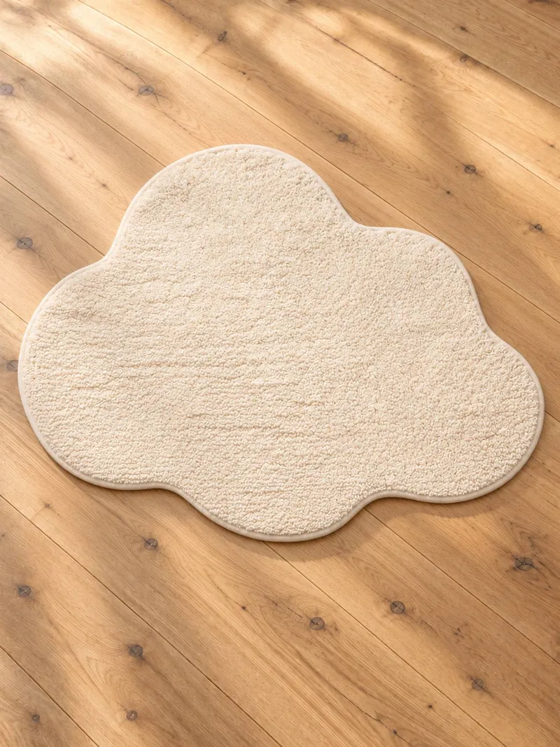 Vertbaudet Vertbaudet Teppich WOLKE Kinderzimmer, Wollweiß, – Produktbild 1 von 4